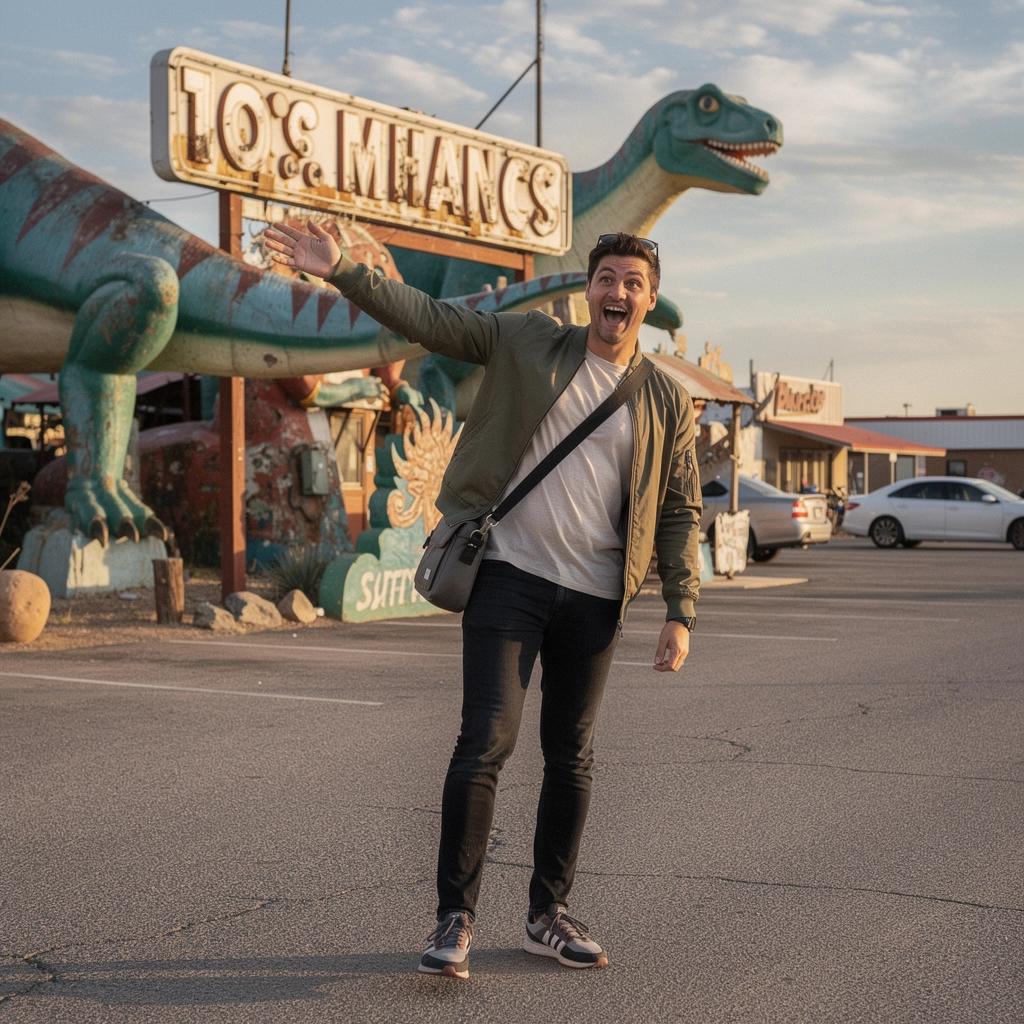 Столик с местной уличной едой и напитками на фоне яркого рынка.